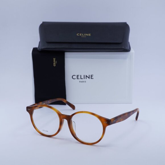 Celine CL50008F 053 Round Eyeglasses 52mm - Havana - Picture 5 of 9